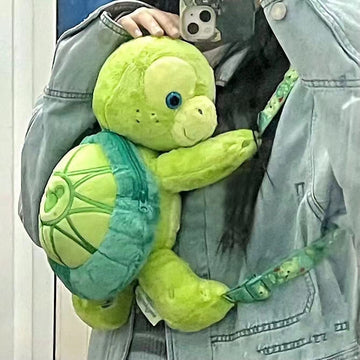 Adorable Stuffed Sea Marine Animal Plush Fish Turtle Backpack Cute Kid Schoolbag Phone Bag Pink Cosmetic BagCustom Cute Soft Stuffed Plush Dolls Red Green Plushied Kids Toys new Anime Cartoon Classic Game Anime