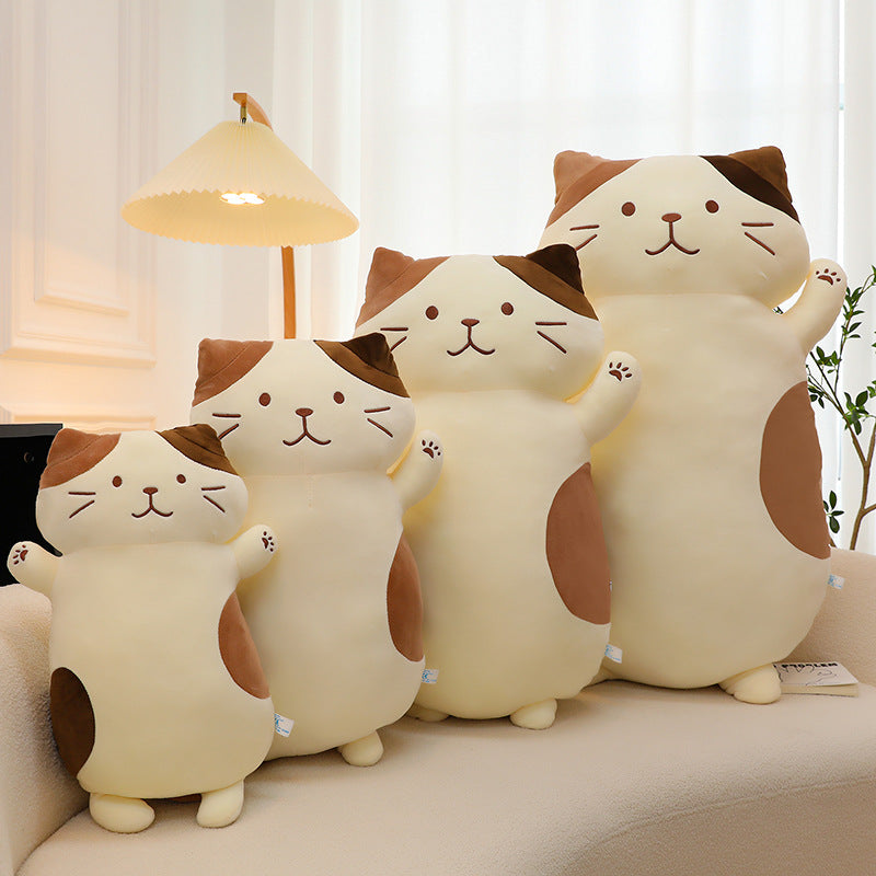 Utoys Low Moq Plush Cheese Cat Pillow Plush Toy Cat Doll Plushies Stuffed Animal Toys Plush Stuffed Animal Toys Plushies plush Toys Stuffed Cat anime Printed Pillows Long