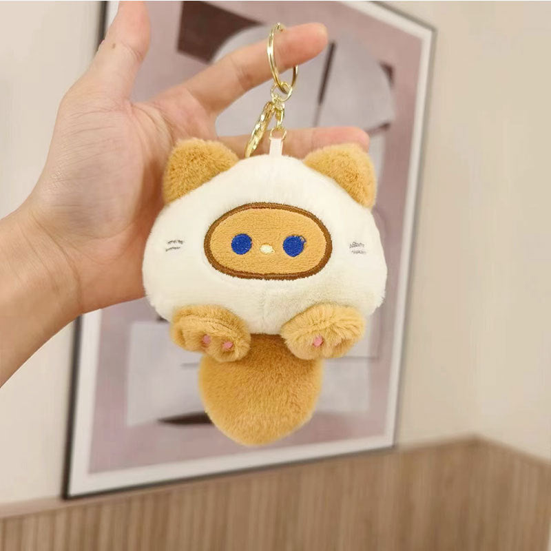 Cute Bb Called Casual Cat Little Doll Plush Pendant With Sound Squeaking Cartoon Keychain Bag Pendant Doll Plush Doll Plush Toy Stuffed Animals & Plush Toys casual Cat Keychain Little Doll Plush Keychains Cartoon Keychain