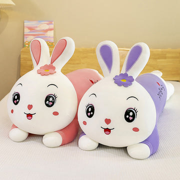 Caterpillar Shape Rabbi Plush Toy - Long Body Bunny - Soft & Cuddly - Cute Throw Pillow Sleeping DollCute Cartoon Rabbit Long Body Bunny Long Pillow Rabbit Plush Toy