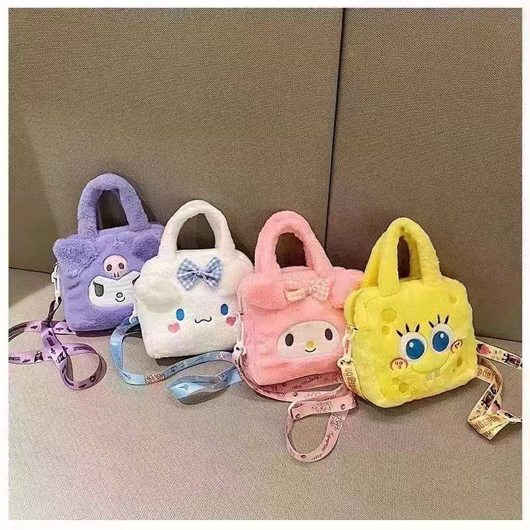 Hello Stuff Dolls Dolls Shoulder Bag Girl Handbag Female Cute Cartoon Plush Shoulder Bag Custom Handbag Children GiftsCushion Plush Stich Plushies Toys Promotion Gift Wholesale Plush Bag Stitch Figure Cute Stuffed Bags Toys