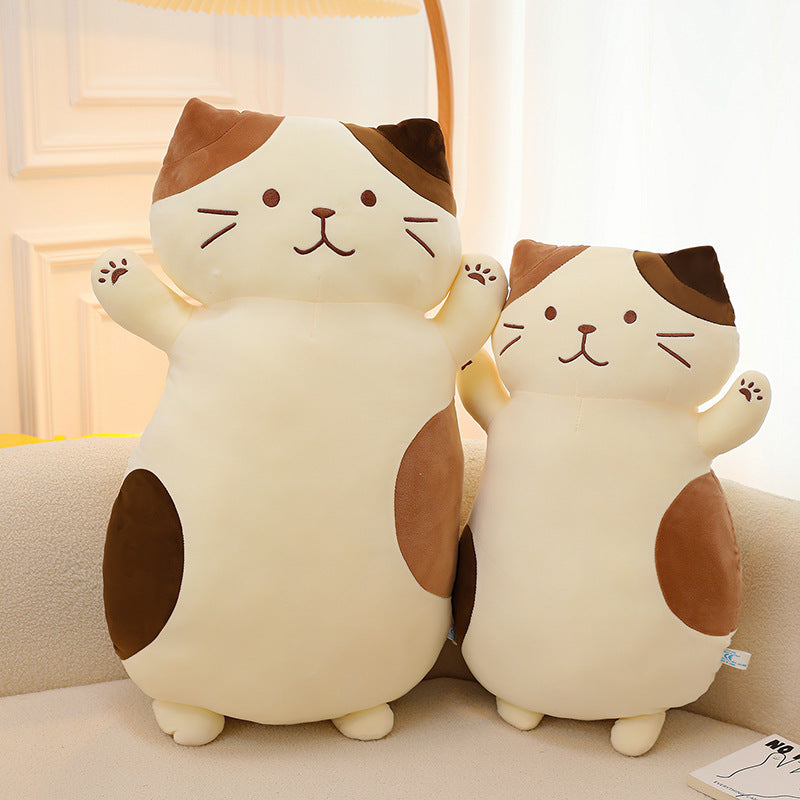 Utoys Low Moq Plush Cheese Cat Pillow Plush Toy Cat Doll Plushies Stuffed Animal Toys Plush Stuffed Animal Toys Plushies plush Toys Stuffed Cat anime Printed Pillows Long