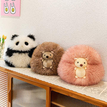 Factory Direct Sale Wholesale Hedgehog Ball Pillow Plush Toy Panda Doll Cushion Cute Sofa Bay Window Decoration Doll Woman c Plush Toy Skin Friendly Plush Toy High Quality Plush Toy Soft Cute Plush Toyc