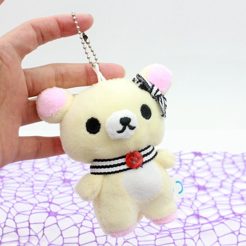 1pcs Kawaii Standing 11cm Lover Rilakkuma Bear Plush Stuffed Toy,Soft Figure Doll,Key Chain Design Pendant Charm ToyStakataka Plush,Espeon Plush,Meltan Plush