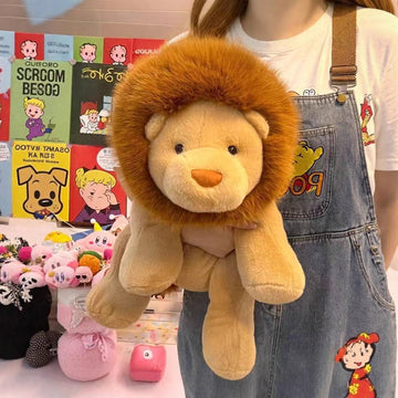 Cute soft lion plush toy and realistic lion stuffed animal sitting and lying posture plush lion collectible lion stuffed animal