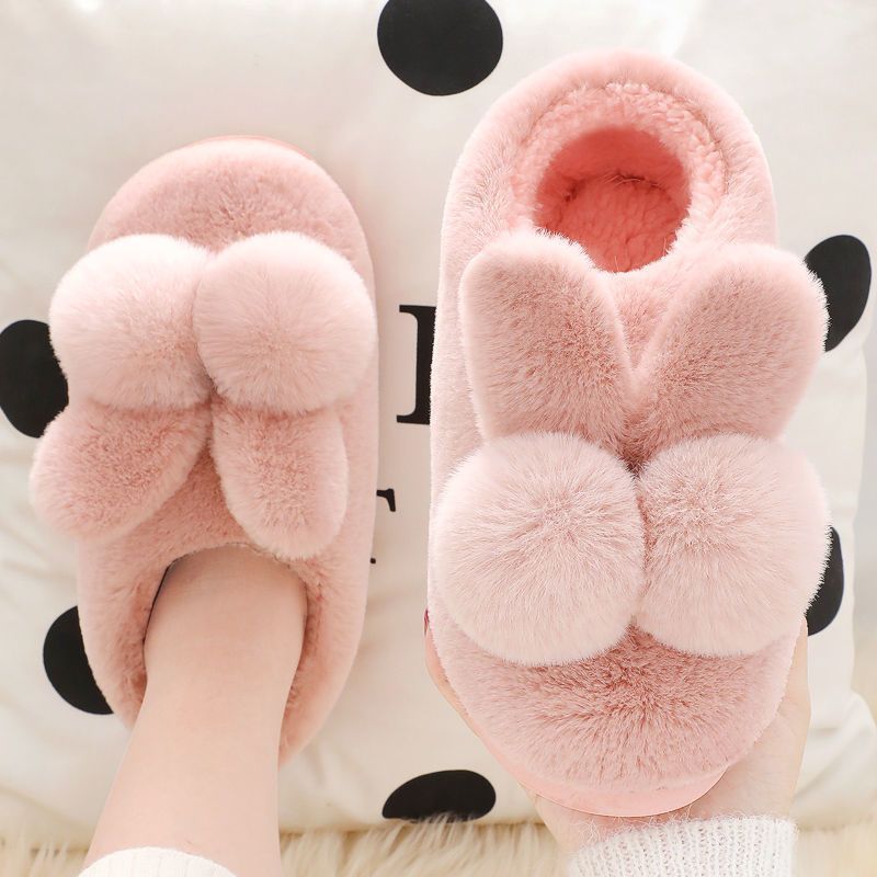 Cotton Slippers Women's Winter Household Couple Spring And Autumn Indoor Non-slip Home Warm Winter Velvet Men Sandals Slides Flip-flops Slippers