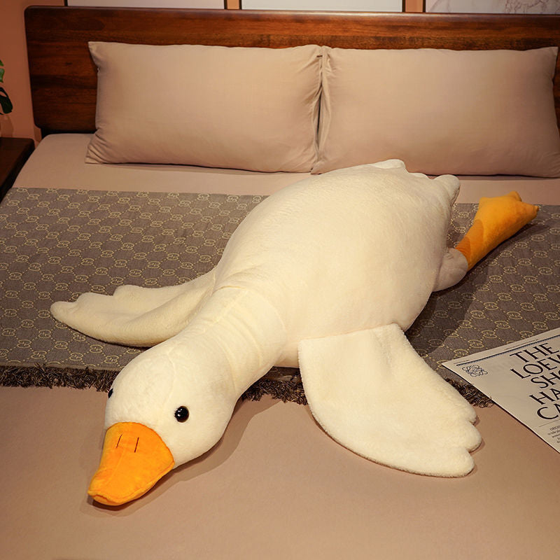 Big White Goose Pillow Plush Toy Velvet Goose Doll For Sleeping Comfortable In Bed Stuffed Animals  Whtie Goose stuffed Goose unstuffed Goose