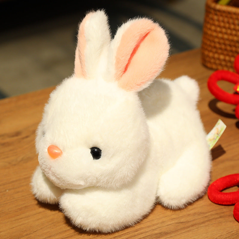 Simulated Puppy Rabbit Plush Doll Creative Cute Little White Rabbit ToyLittle White Rabbit Toys,Plush Doll,Children's Cute Doll