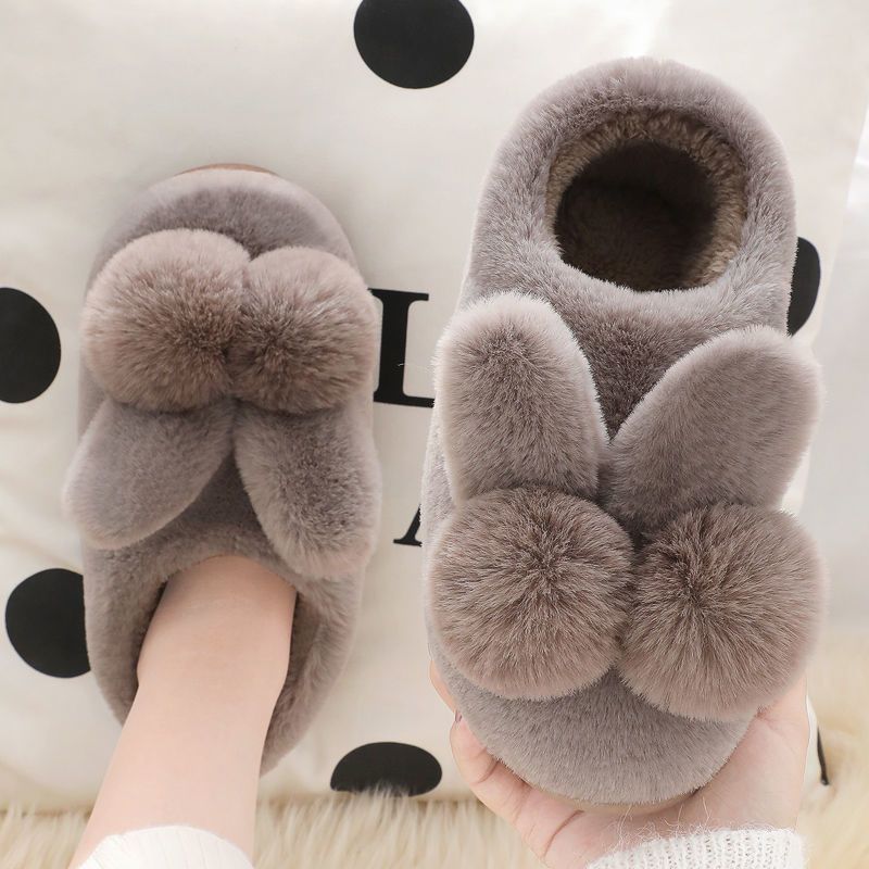 Cotton Slippers Women's Winter Household Couple Spring And Autumn Indoor Non-slip Home Warm Winter Velvet Men Sandals Slides Flip-flops Slippers