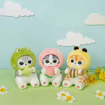 Factory Customization Kawaii Cat Plush Toy Dolls Forest Cartoon Bee Strawberry Shark Cat Doll  Factory Customization Kawaii Cat Plush Toy Dolls Forest  Cartoon Bee Strawberry Shark Cat Doll