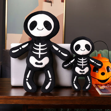 Hot Selling Wholesale Soft Black Human Skeleton Halloween Plush Toys For Halloween Gifts Halloween Plush Toys Soft Plush Toys Human Skeleton Plush Toys