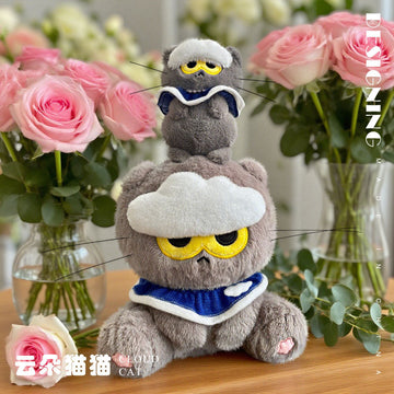 Super soft cloudy cat plush cat toy cute lifelike cloudy cat pp cotton filling simulation plush animal