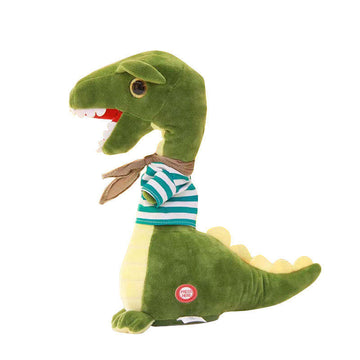 Singing and talking dinosaur plush electronic plush toy, interactive, repeats your words, plush animal dragon plush toy, children's gift.