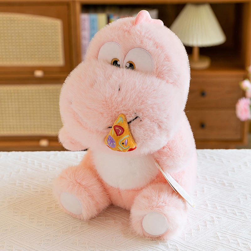 Creative New Pizza Dinosaur Doll 2026 New Cartoon Doll Pink Pillow Girl Gift Plush Toy