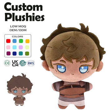 Plush doll manufacturer, plush toy creator, custom 3D embroidered face plush doll
