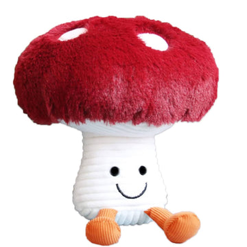 8-inch Red Mushroom Plush Kawaii Smiling Doll Soft Animal Pillow Wholesaler Custom Plush Toys