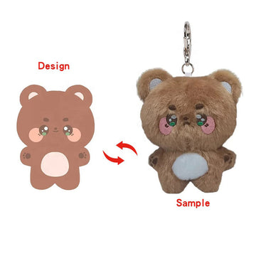 Customized Plush Animal Cartoon Mini Bear Keychain Toy Paw Toy Keychain