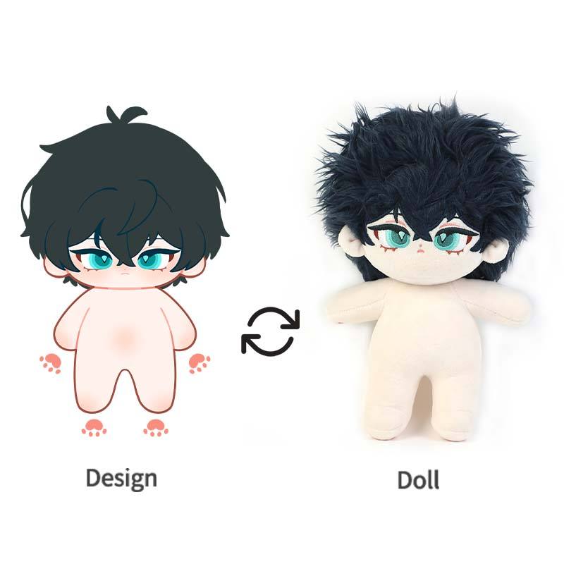 DIY customizable 10cm and 20cm plush figures, cartoon characters, K-pop idols, your own plush toys.