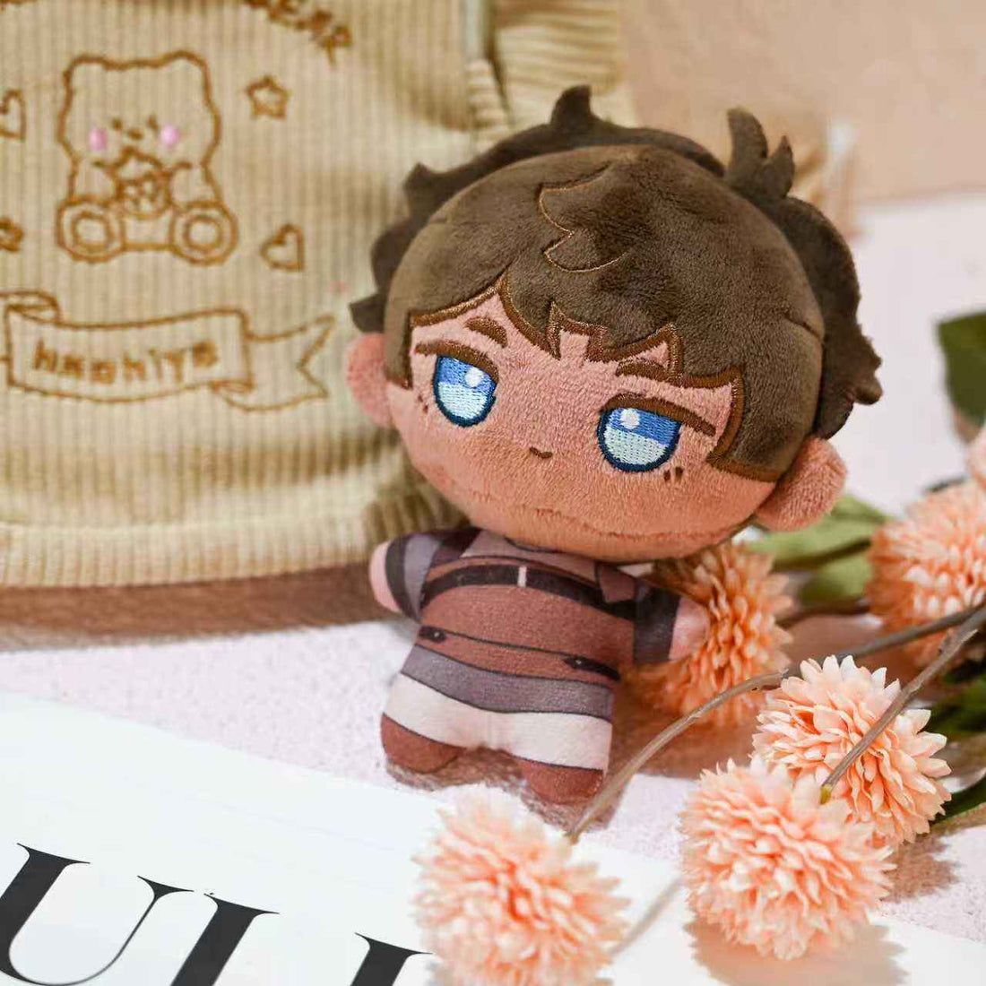 Plush doll manufacturer, plush toy creator, custom 3D embroidered face plush doll
