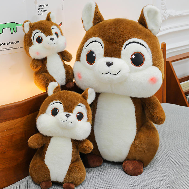This adorable squirrel plush toy, a soft animal doll, is the perfect comfort pillow to give to your girlfriend or baby.