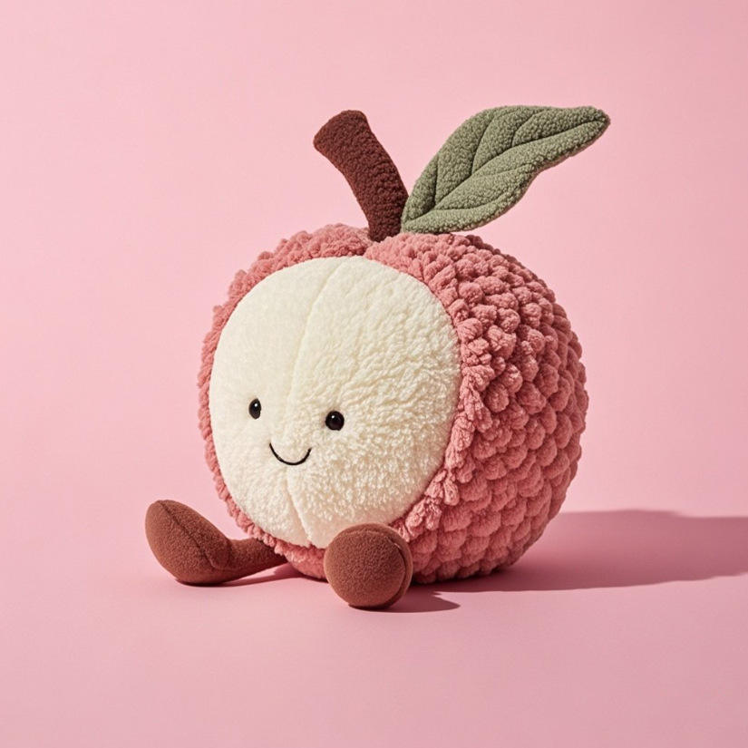 New Lychee Stress-Relieving Bear Doll - High-Quality Plush Animal Toy - Super Soft Plush