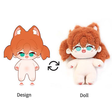 DIY customizable 10cm and 20cm plush figures, cartoon characters, K-pop idols, your own plush toys.