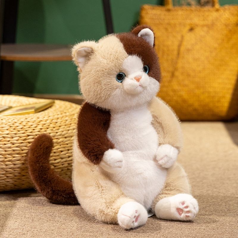 Buy Standing Fat Soft Black Cat Doll simulation Fat Cat Stuffed Animal cat Stuffed Animal Product