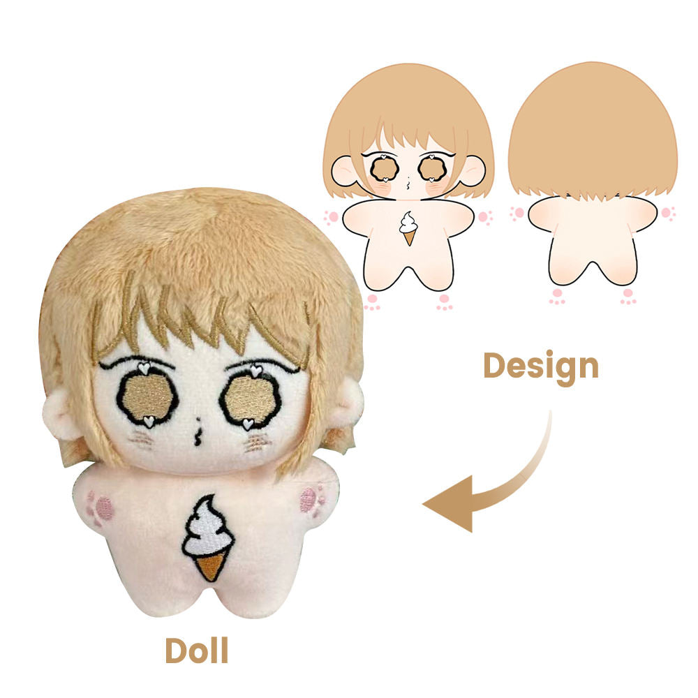 Custom plush toy manufacturers produce embroidered starfish plush toys in sizes of 5 cm, 10 cm, 15 cm, and 20 cm.