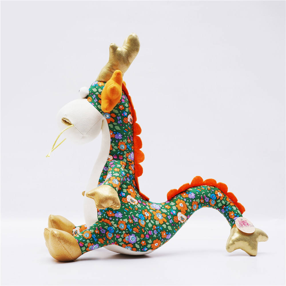 Wholesale new custom-made plush dragon toys for newborn birthday gifts, including plush dragons, yellow dragons, Chinese mascot dragons, and soft, kawaii, realistic dragon series dolls.