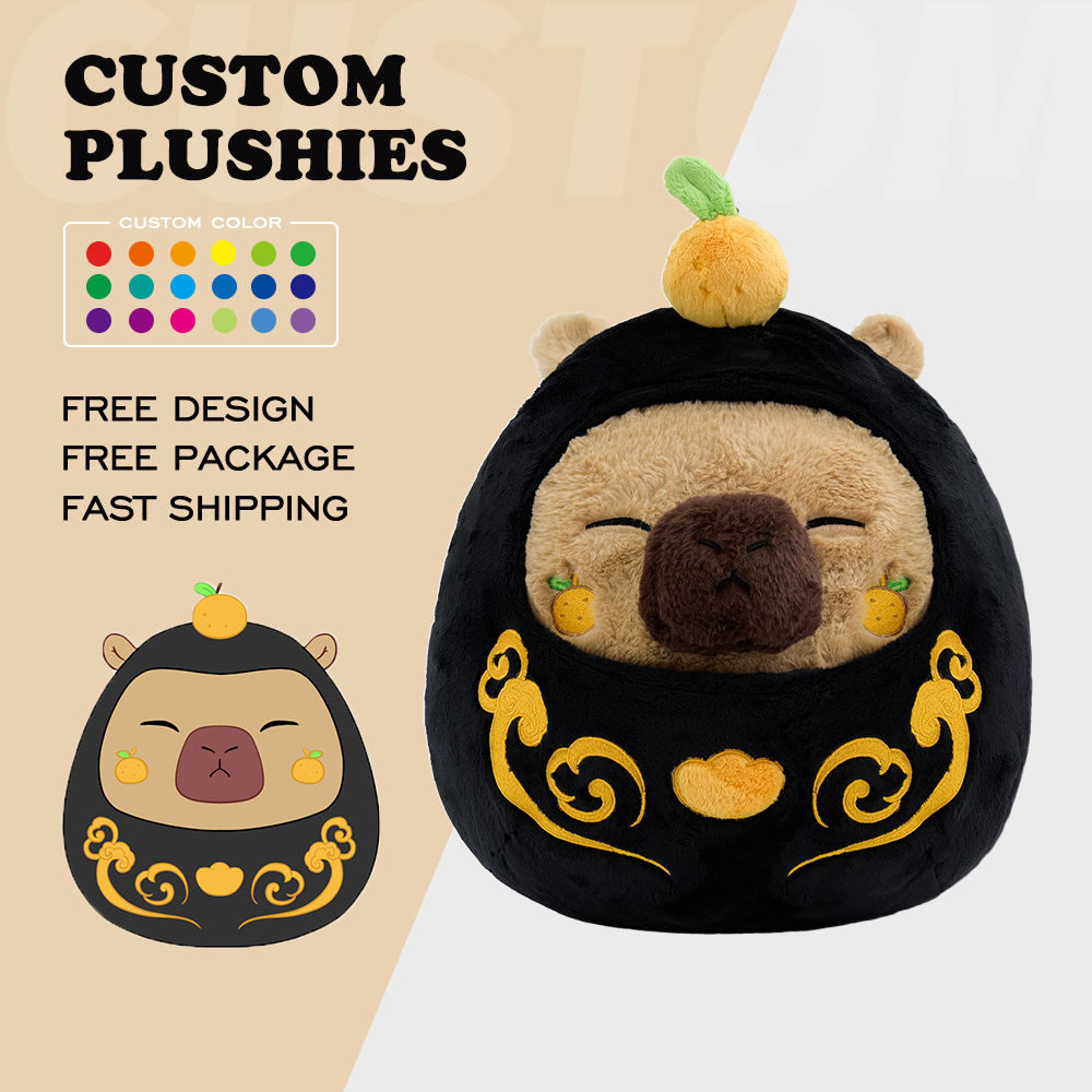 2026 Kawaii Egg-Shaped Capybara Plush Toy, Super Soft Material, Children's Pillow, Sleep Companion, Wholesale