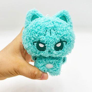 Customized popular 10cm soft Kpop plush doll girl keychain