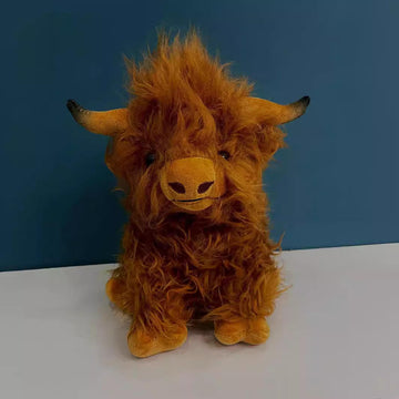 Light Up Bear Doll BreathingScottish Highland Cow Plush Soft Farm Plushie Toy Highland Cow Plush Toy For Birthday Gifts cheap Highlands Cows Brown Animal Weighted Plush Toy Stuffed Scottish Highland Cow For