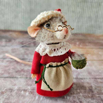 Cute felt mouse, creative mouse ornament, new animal decoration doll