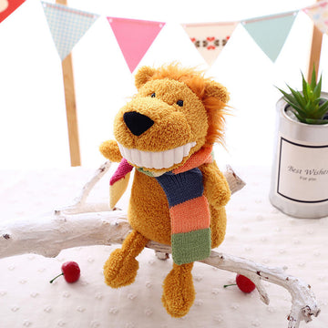 Big-toothed pig plush toy, smiling lion, unicorn plush animal doll, cartoon plush toy, plush doll pillow, keychain, children's gift.