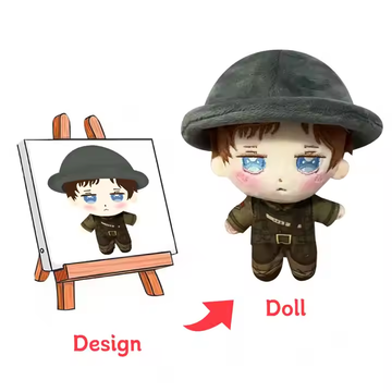 Minimum order quantity for custom-made plush anime character plush toys, 10cm, 20cm, 30cm, customizable with your own design.