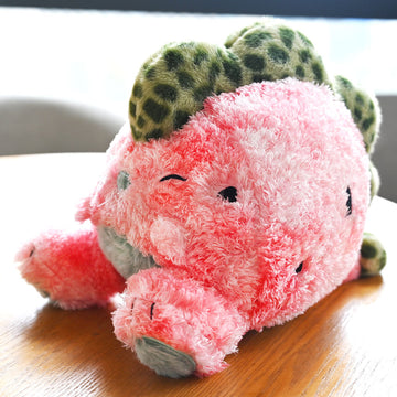 Mascot plush toy manufacturer, high-quality pink dinosaur cotton plush animal toys, plush dolls, custom-made.