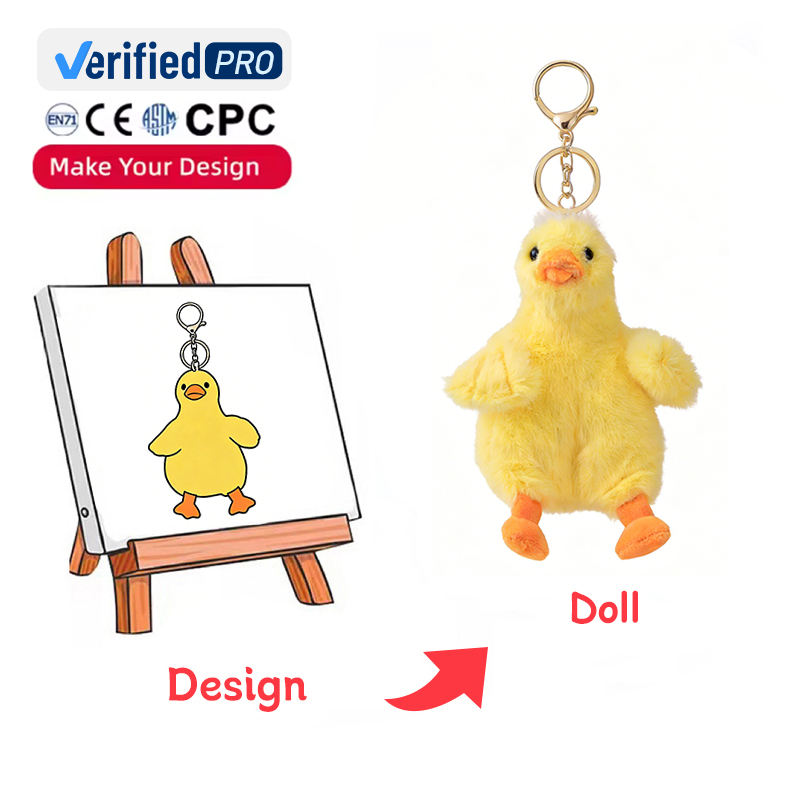 Manufacturer custom animal series mini plush toy sampling design, custom plush keychain
