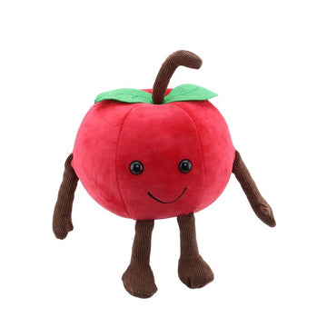 Cherry-shaped plush pillow, a realistic fruit-shaped toy, a birthday gift.