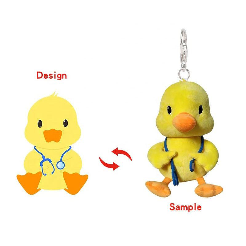 Customized Plush Animal Cartoon Mini Bear Keychain Toy Paw Toy Keychain