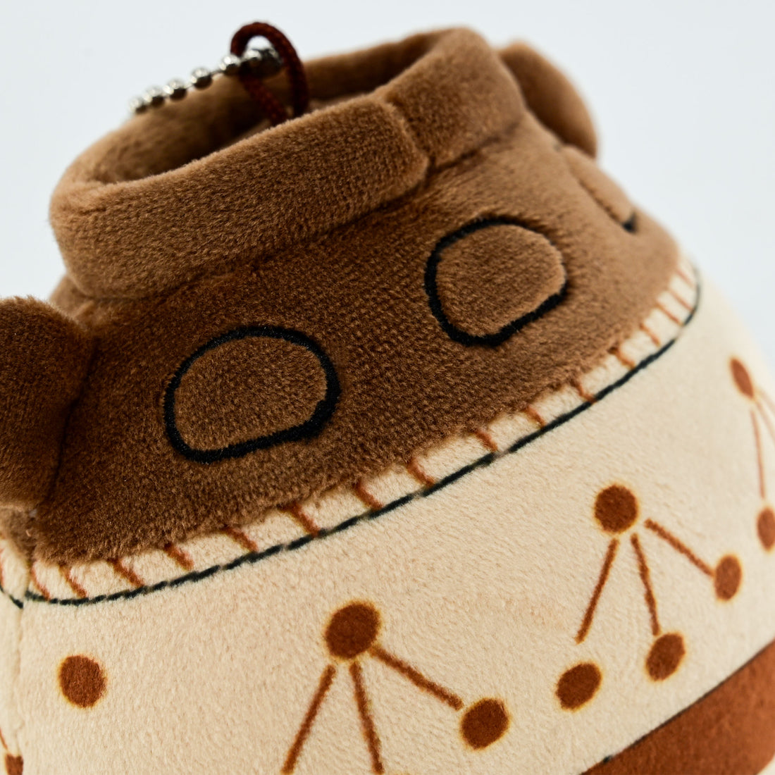 OEM ODM promotional museum souvenirs gifts customized plush printed round keychain plush jar bag charm