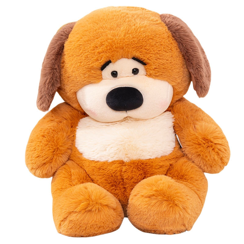 Custom plush animal toys, including soft bear, dinosaur, pig, and dog plush toys and pillows.